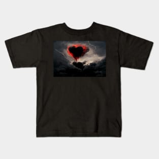 Broken Heart in the Clouds /  Broken Hearts Unwind Designs Kids T-Shirt